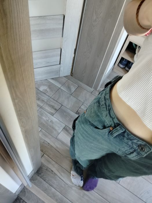 Spodnie bershka wide leg baggy opium street style basic