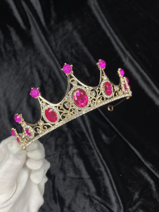 Корона на голову діадема диадема розовая фиолетовая лаванда  рожева