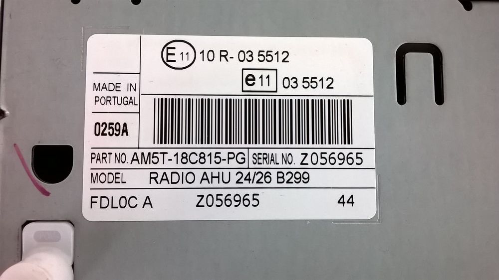 Rádio / Auto Rádio AM5T-18C815-PG - FORD FIESTA VI