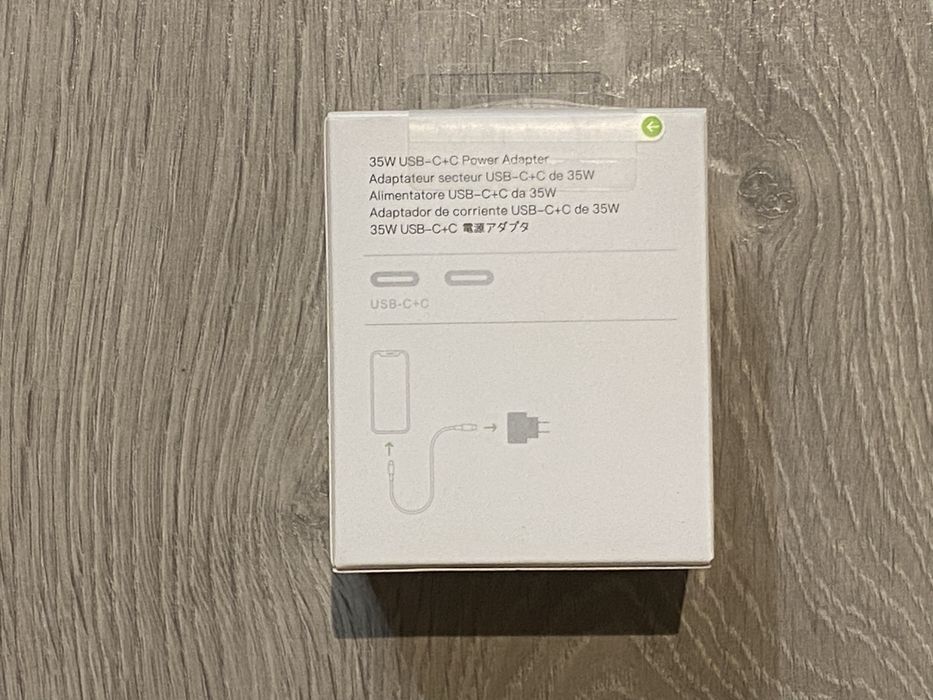 Oryginalna Szybka Ładowarka Sieciowa Apple 35W 2x USB-C do Iphone