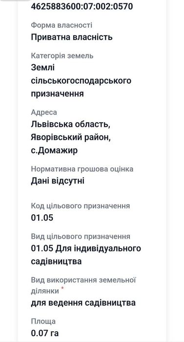 Продаж земельної ділянки с. Домажир - Вид 4