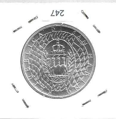 San Marino -  - 1.000 Lire - 1990 - - Futebol 1990 - -- Moeda de Prata