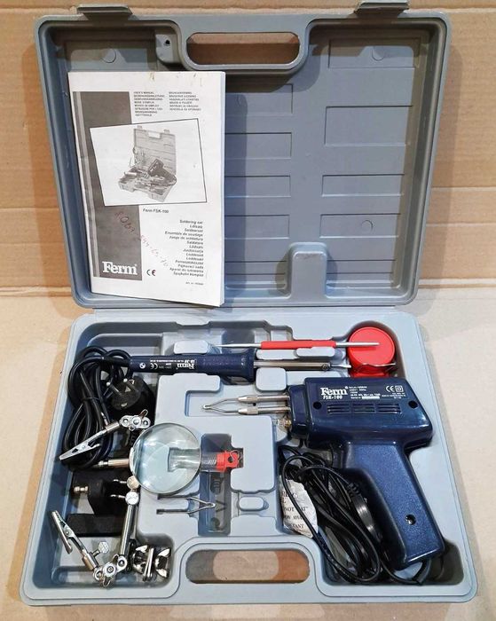 Электропаяльник FSK-100 Ferm Набор для паяльных работ кейс, Нидерланды