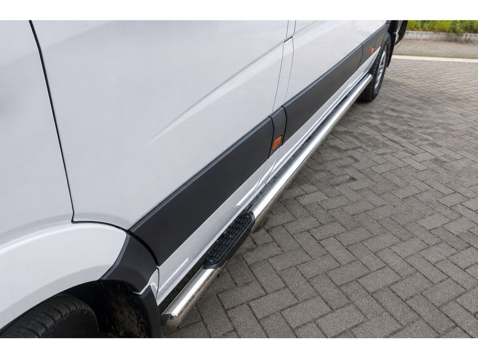Mercedes Sprinter W906 2006-2018 рр. Бічні труби (2 шт., нерж.) d70, Середня база