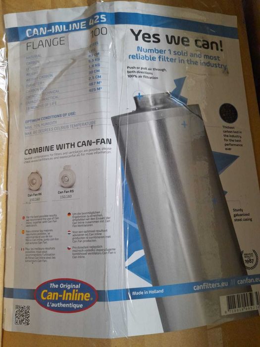 вугільний фільтр  CAN in-Line Filter 425m3/h 100mm