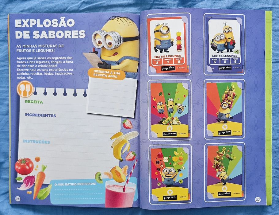 Caderneta completa Minions Frumania mais 69 repetidas