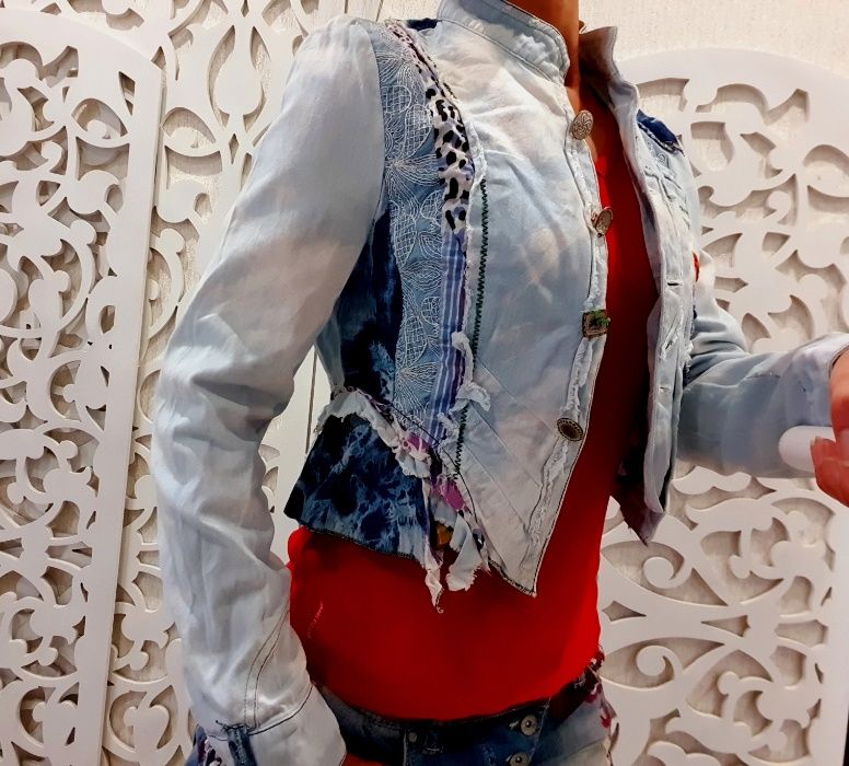 Juju Christine джинсовый жакет XS S эксклюзив оригинальный дизайн desi