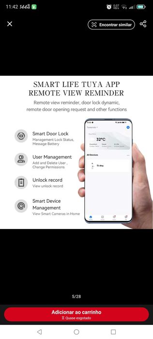 Fechadura Eletrónica Bluetooth.