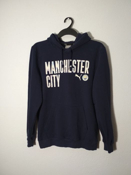 Puma Manchester City granatowa bluza z kapturem L