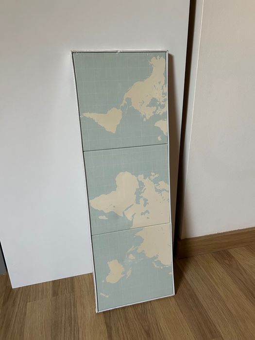 Conjunto 3 Quadros Mapa Mundo NOVO! (Nunca Usado, Ainda Embalado)