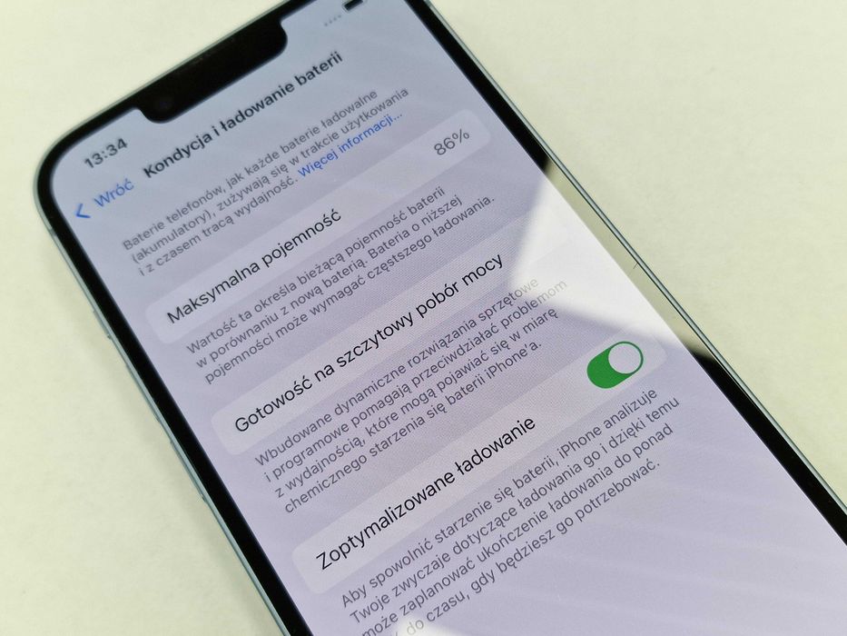Iphone 14 128GB/ Blue/ Niebieski/ BAT 86%/ Grade A- + ładowarka