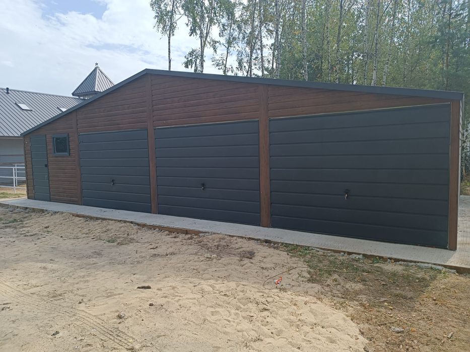 Garaz blaszak 15x7 spad na tyl