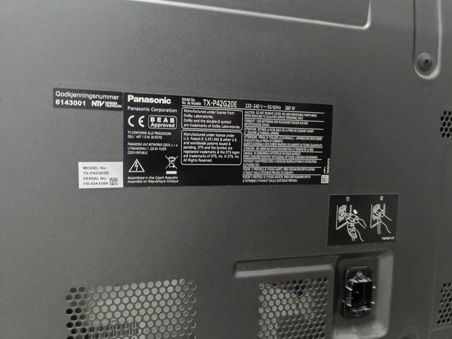 TV plasma Panasonic Tx42G20E