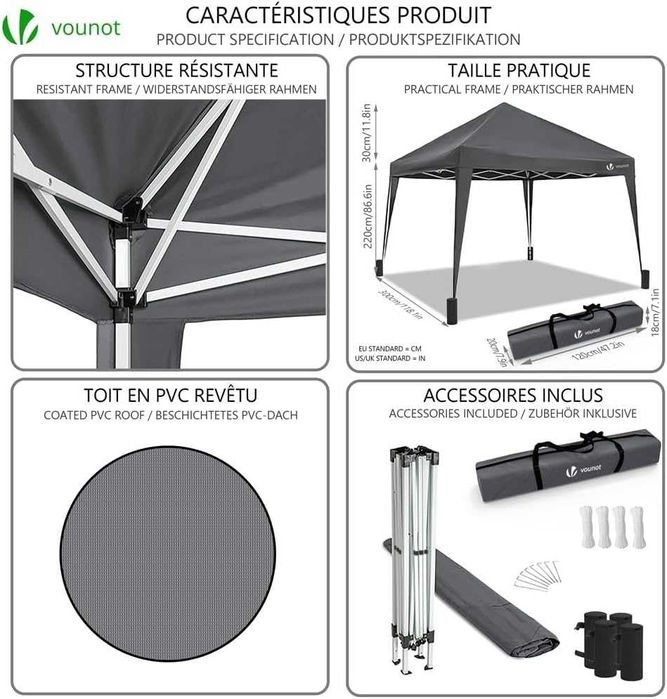 VOUNOT Altana składana 3x3m
