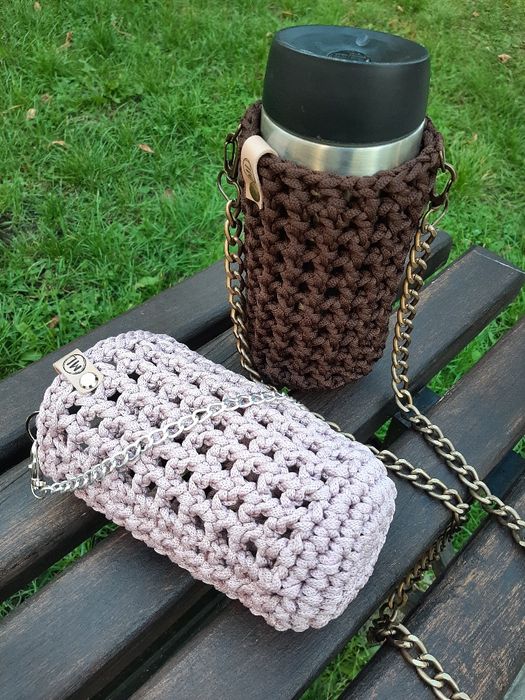 Вязанный чехол для термоса