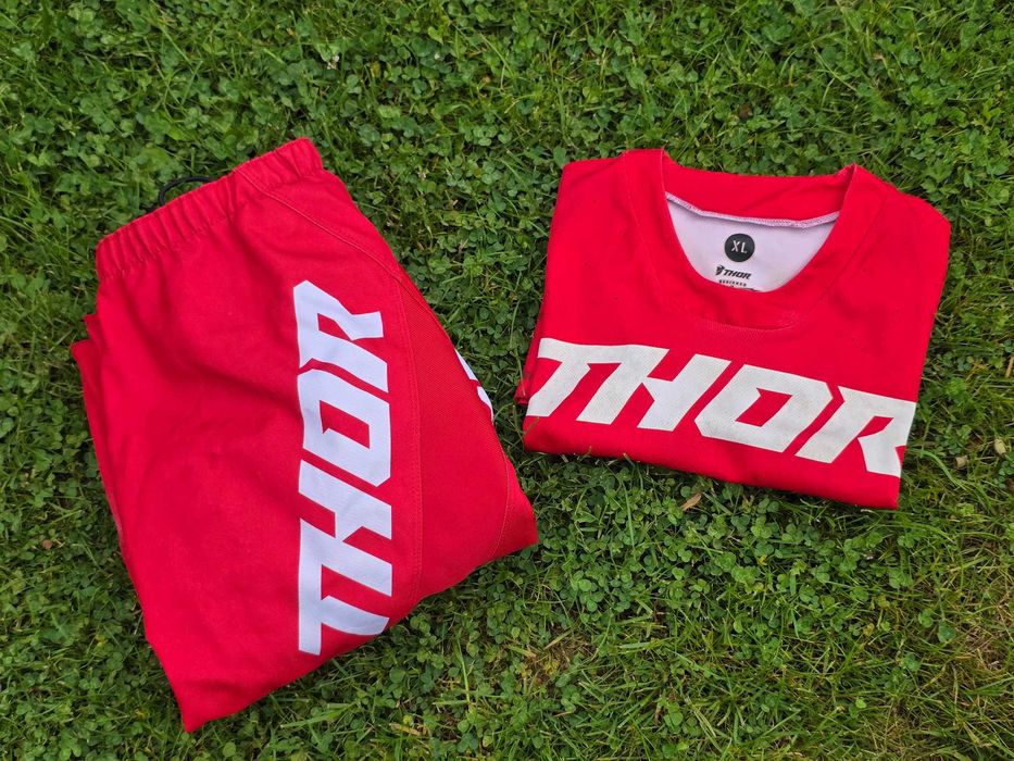 Strój motocross bluza spodnie mx THOR PULSE STUNNER dziecięcy  28 / XL