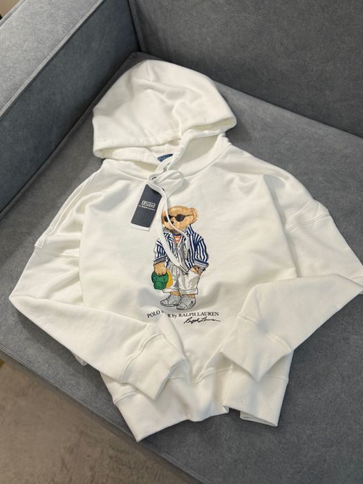 Кофта біла худі Polo Bear Ralp Lauren худи
