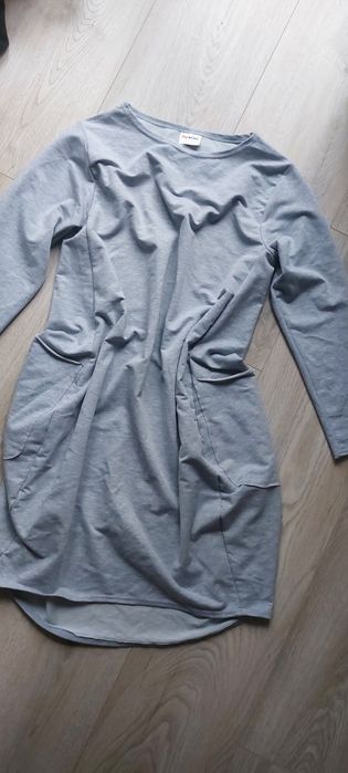 Szara sukienka oversize ciążowa rozm 44/46