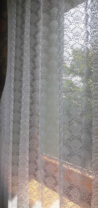 Komplet długich firan + lamberkin