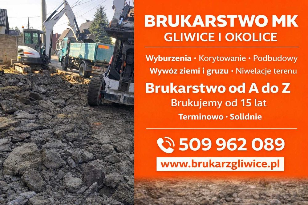 Brukarstwo Brukowanie Bruk Układanie  kostki Gliwice