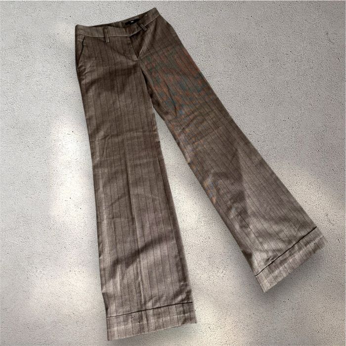 брюки жіночі коричневі в смужку S