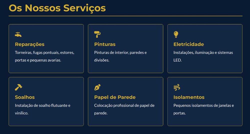 Pequenas Obras, Manutenção e Remodelações