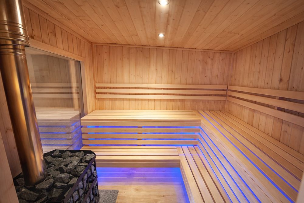 Duża sauna z werandą