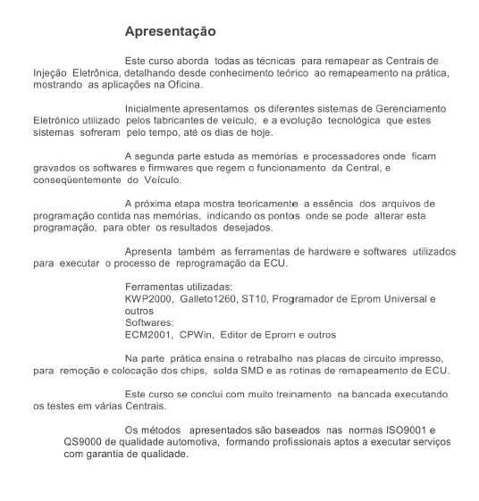 Curso Reprogramação de Centralinas Auto