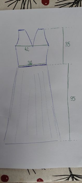 Suknia długa maxi brokat tiul karnawał wesele