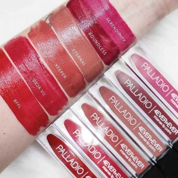3 x błyszczyki Palladio 4Ever+Ever Intense Lip Paint