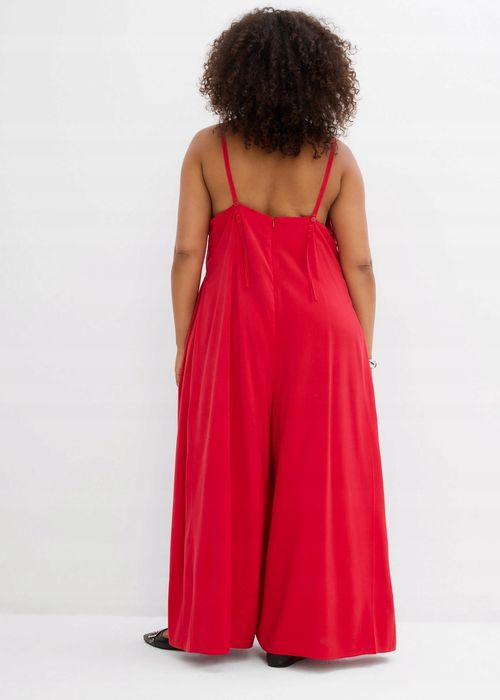 B.P.C kombinezon czerwony z szerokimi prostymi nogawkami ^48