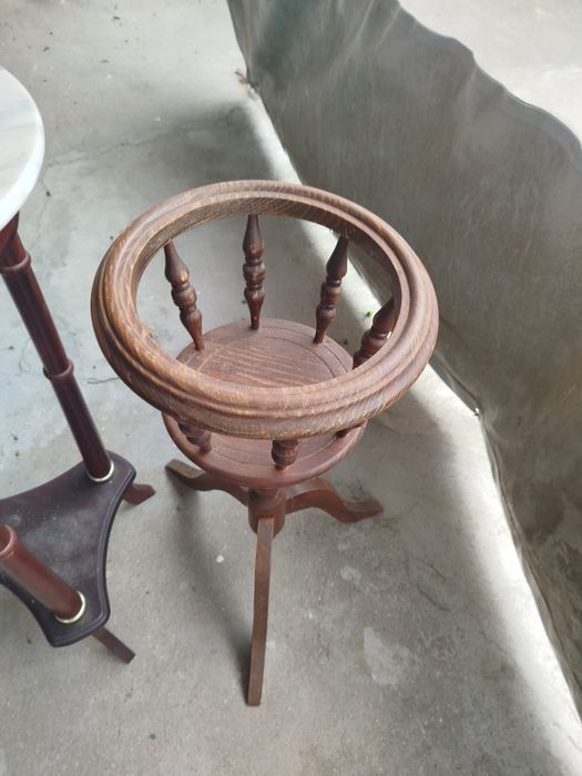 Varias colunas decorativa Madeira maçiça e pedra mármore