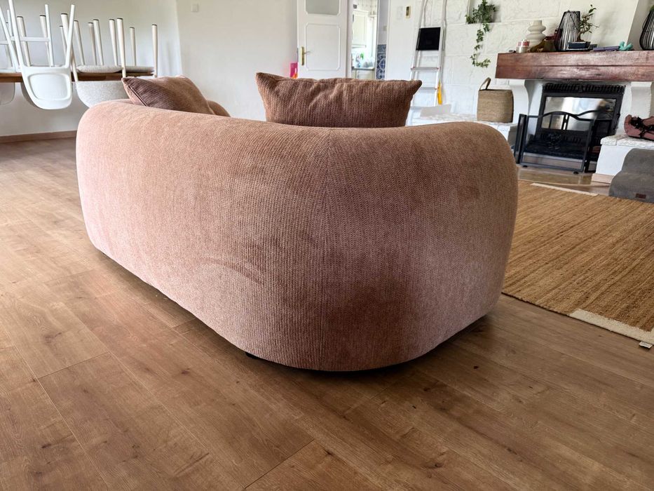 2 seater pink sofa