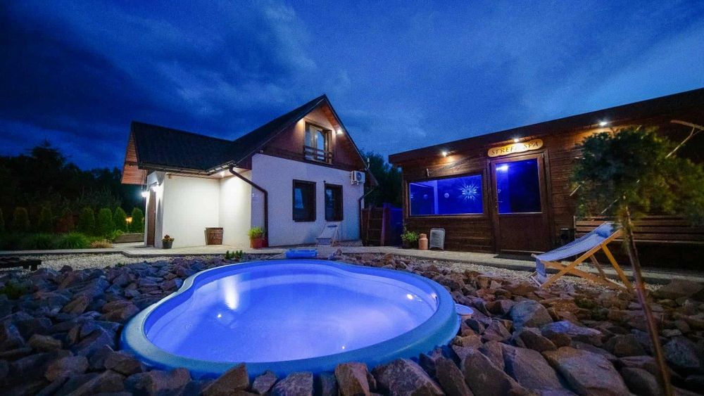 Spa Jacuzzi Sauna Basen Domek w Zaciszu Harklowa ferie wakacje  wynaje