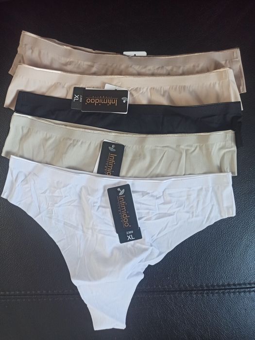 Intimidao stringi 2369. Wielokolorowe. 5 sztuk. XL