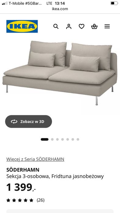 Ikea Söderhamn Fridtuna Nowa