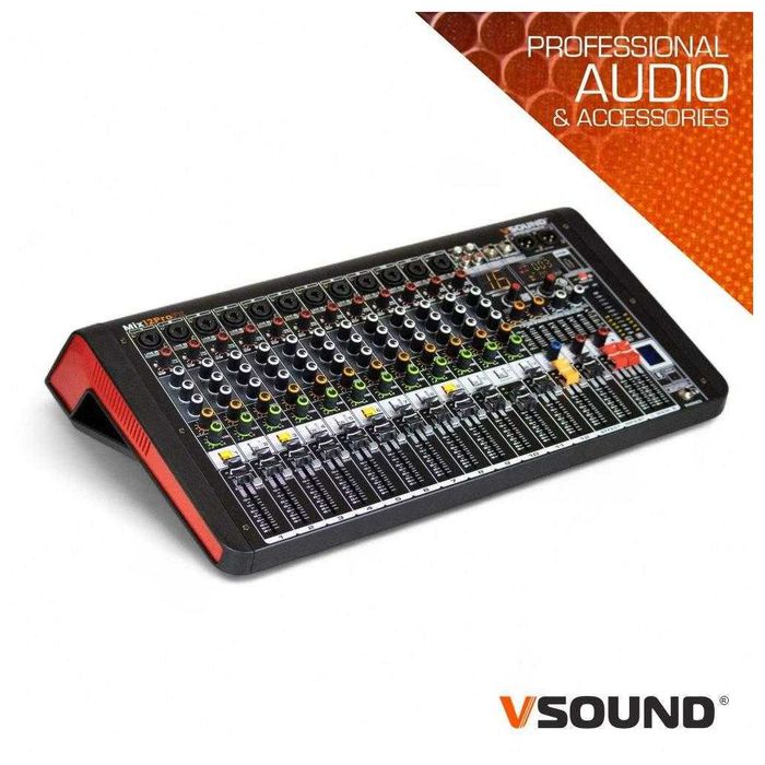 Mesa De Mistura 12 Canais C/ BT/LCD/USB/PC/DSP VSOUND