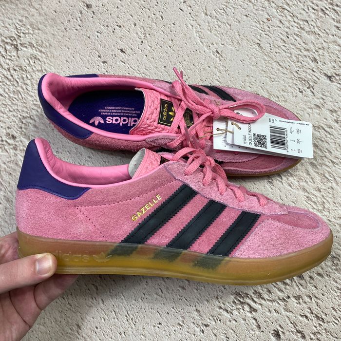 40.5 ie7002 Оригінал нові жіночі кеди adidas gazelle indoor pink