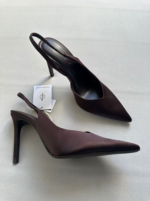 Stradivarius brązowe czółenka szpilki klasyczne odkryta pięta NOWE 39