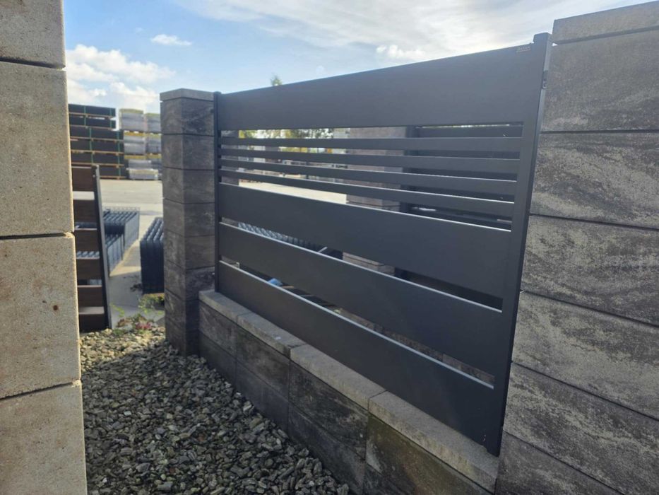 Powystawowe przęsło ogrodzeniowe grafit 200x116cm