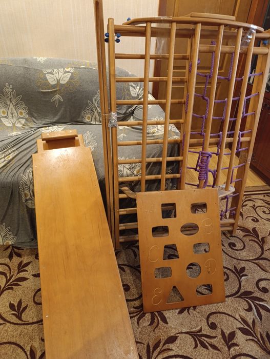 Спортивний дитячий куточок для кімнати, + сортер