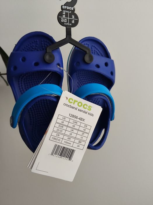 Sandałki crocs 22 niebieskie chłopiec
