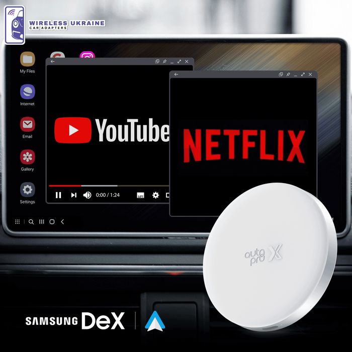 AutoPro X Адаптер для бездротового  Android Auto та Samsung Dex