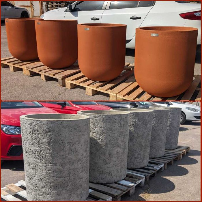 Бетонні Горщики, Вазони Лофт, Вуличний Декор, Кашпо Кропивницький