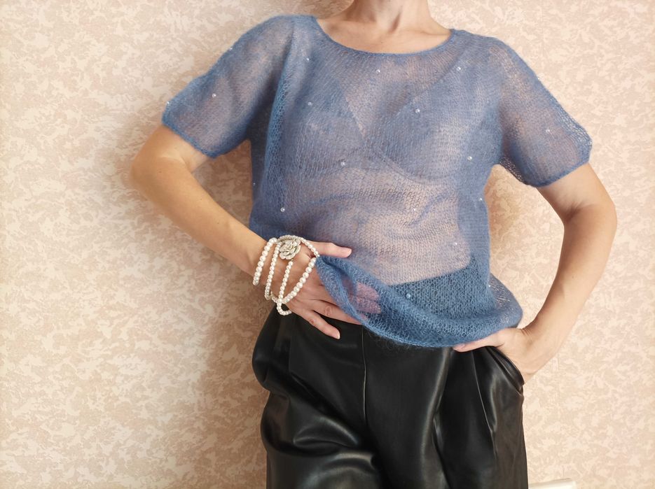 Паутинка из кид мохера (Италия)