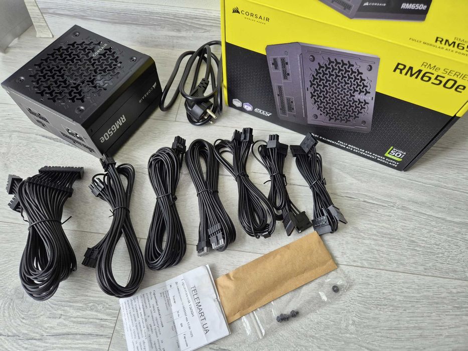 Преміум новий 650W блок живлення Corsair RM650e PCI-e 5 гарантія 6р