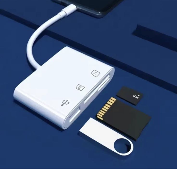 Перехідник Type-C на USB, SD/TF Card Reader
