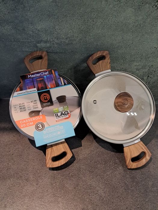 2 nowe garnki MasterChef Casserole 20 cm