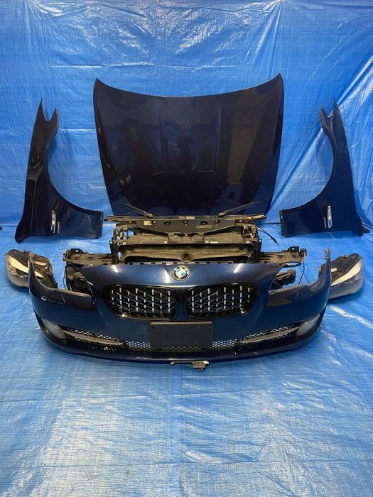 PRZÓD KOMPLETNY BMW F10 F11 NIEBIESKI A76 TIEFSEEBLAU MASKA ZDERZAK LAMPY XENON PAS PRZEDNI CHŁODNICE 535I KOMPLET EUROPA