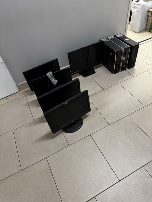 Сборка 1500 Системник Монитор Мышка Клавиатура Кабеля